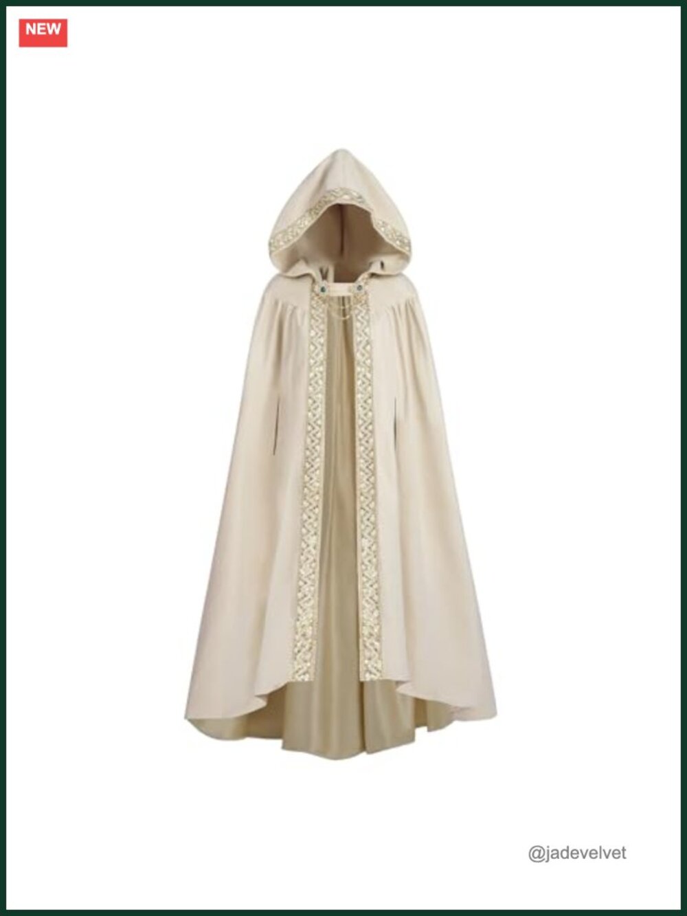 Hooded Renaissance Cloak Suede Medieval Cape Witch Cosplay